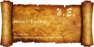 Wenzl Eszter névjegykártya